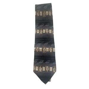 Louis Feraud 100% Silk Tie.‎ Handsome/Sophisticated Gray, Brown, Beige. No Marks